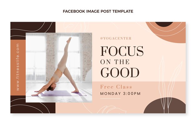 flat design fitness facebook post