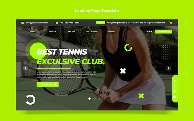 Free vector flat design fitness landing page