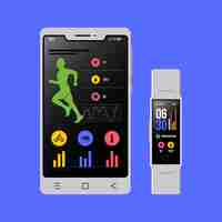 Free vector flat design fitness trackers