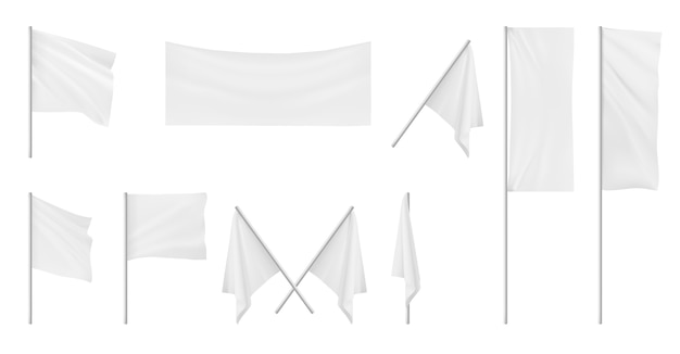 Free vector flat design of flags collection