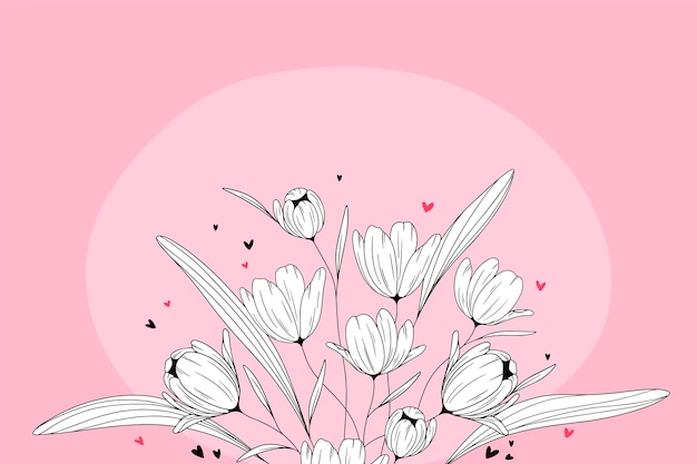 Free vector flat design floral background