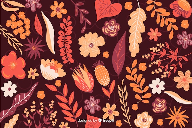 Free vector flat design floral background