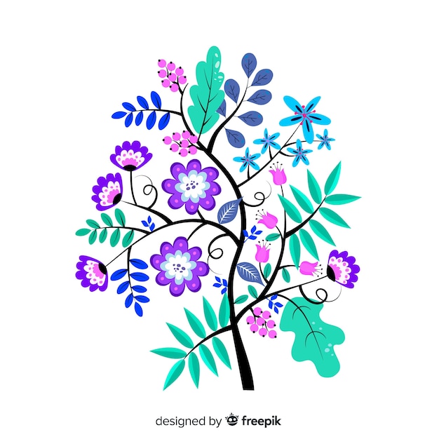 Free vector flat design floral branch