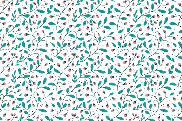 Flat design floral pattern illustration