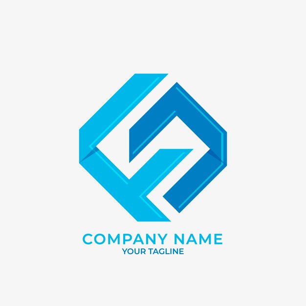 Flat design fn and nf logo template