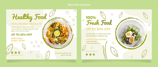 Flat design food brochure