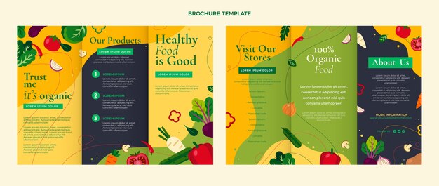 Brochure alimentare dal design piatto