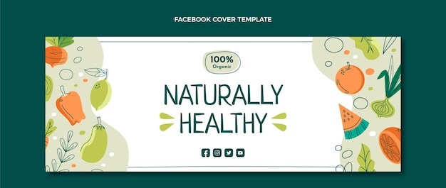 Free vector flat design food cover