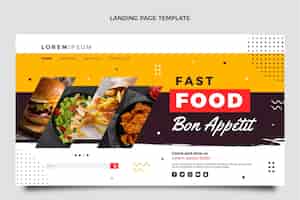 Free vector flat design food landing page