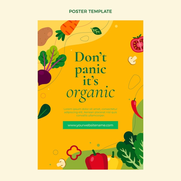 Free vector flat design food poster