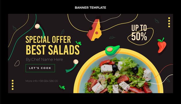 Flat design food sale background