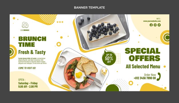 flat design food sale background