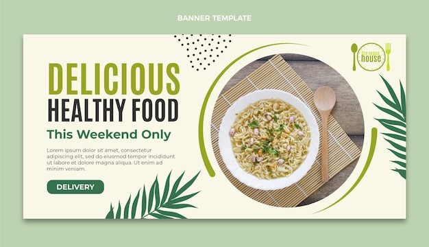 Free vector flat design of food sale banner