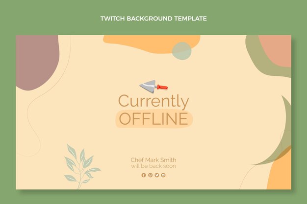 Flat design food twitch background