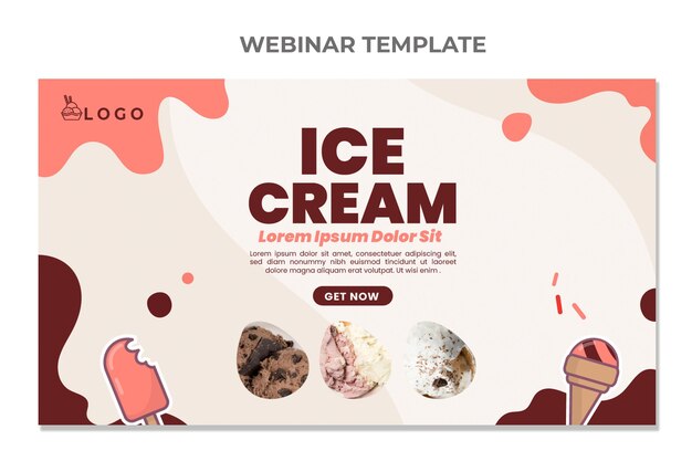 Flat design of food webinar