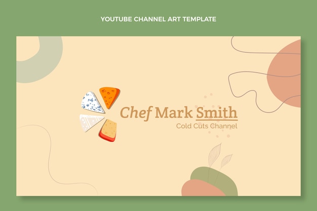 Flat design food youtube channel