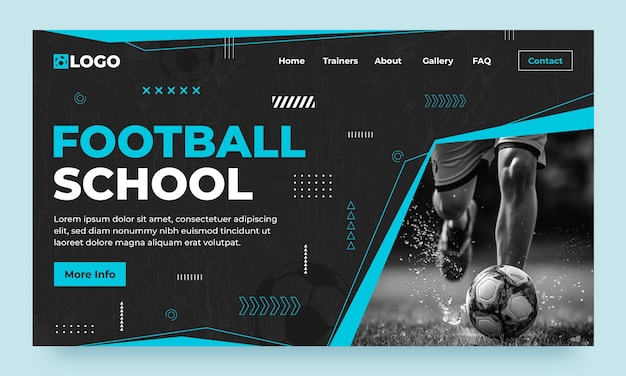 Free vector flat design football game  landing page