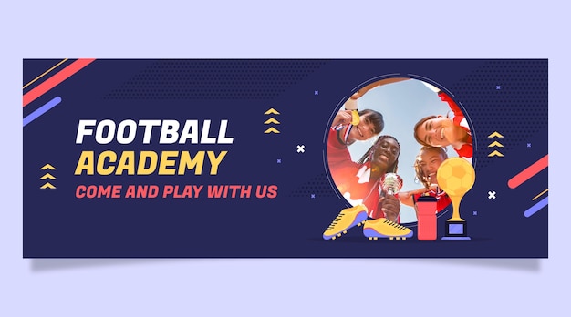 Flat design football template