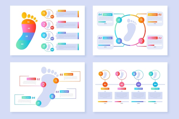 Vettore gratuito infografica di impronta di design piatto