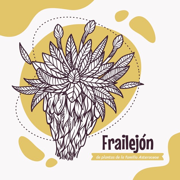 Иллюстрация завода frailejon в плоском дизайне