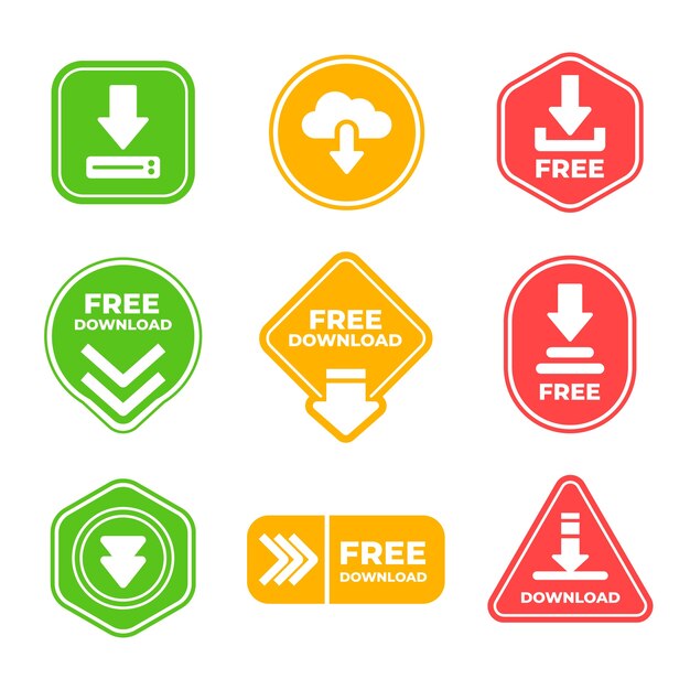 Free vector flat design free download label collection