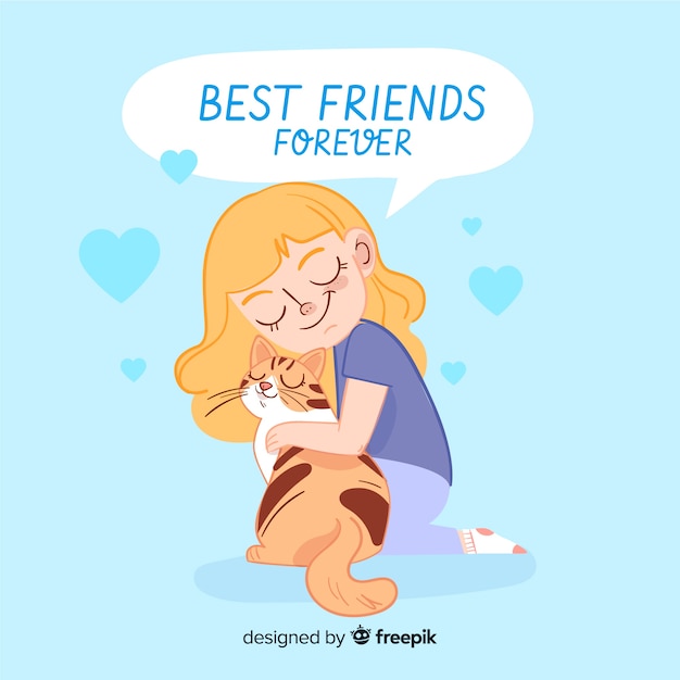 Free vector flat design friendship day background