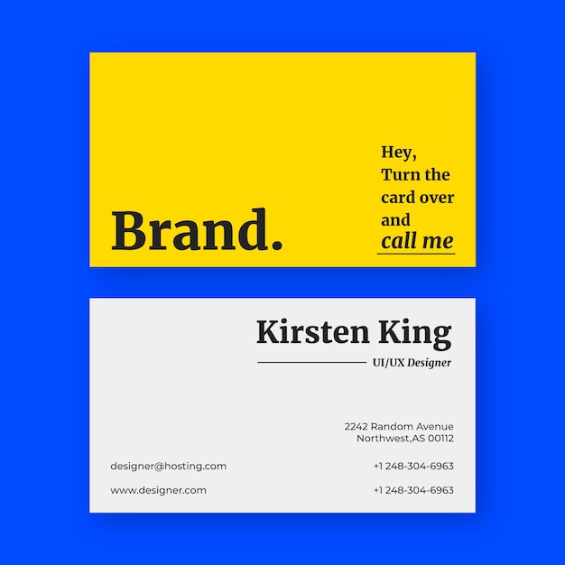 Free vector flat design full side color business card