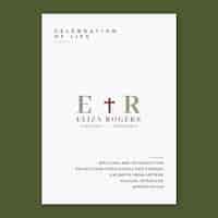 Free vector flat design funeral order of service