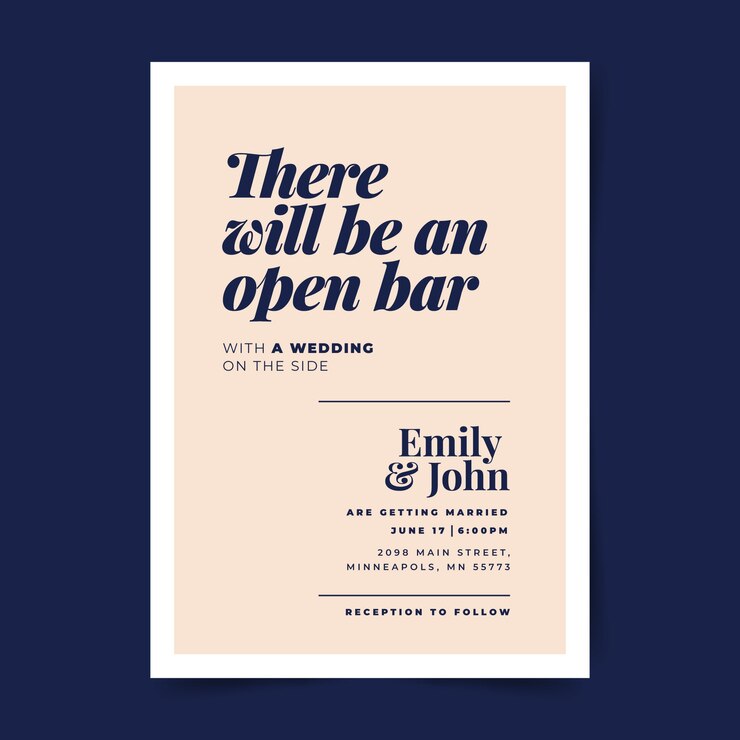 Free Vector flat design funny wedding invitations