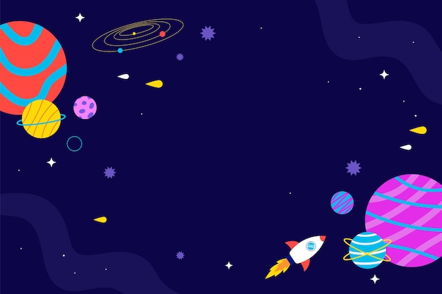 Free vector flat design galaxy background