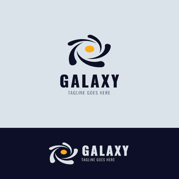 Плоский дизайн шаблона логотипа galaxy