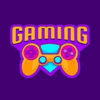 Free vector flat design gaming logo