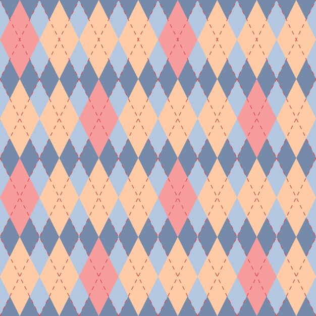 Flat design geometric argyle pattern