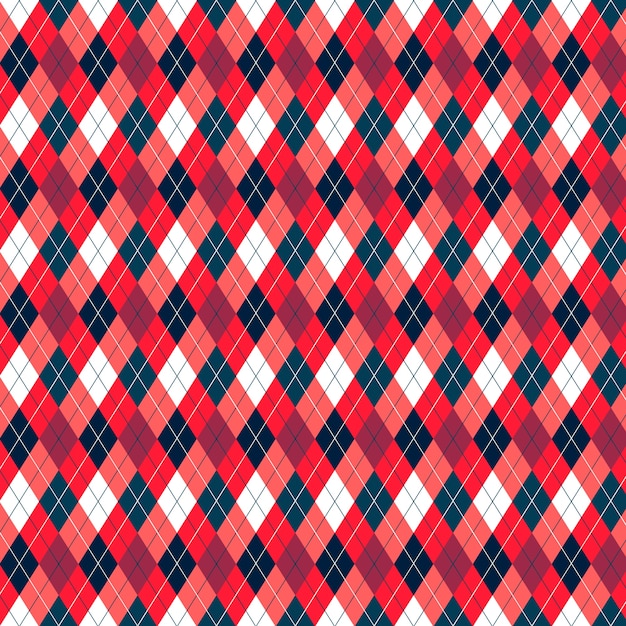 Flat design geometric argyle pattern