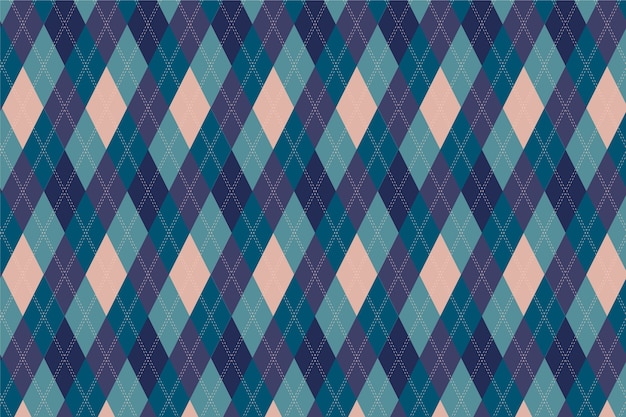 Flat design geometric argyle pattern