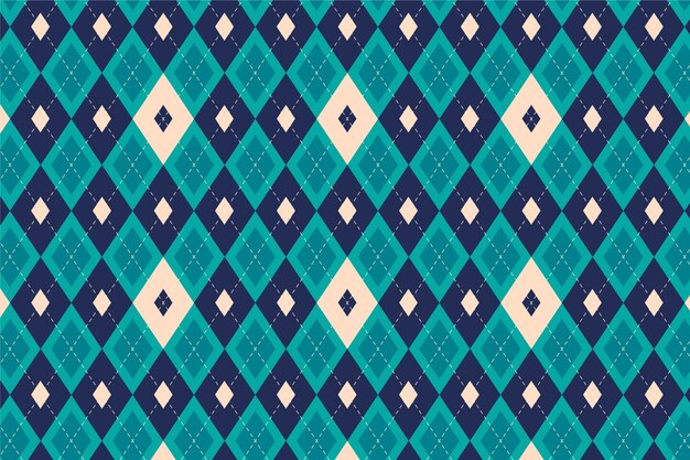 Flat design geometric argyle pattern