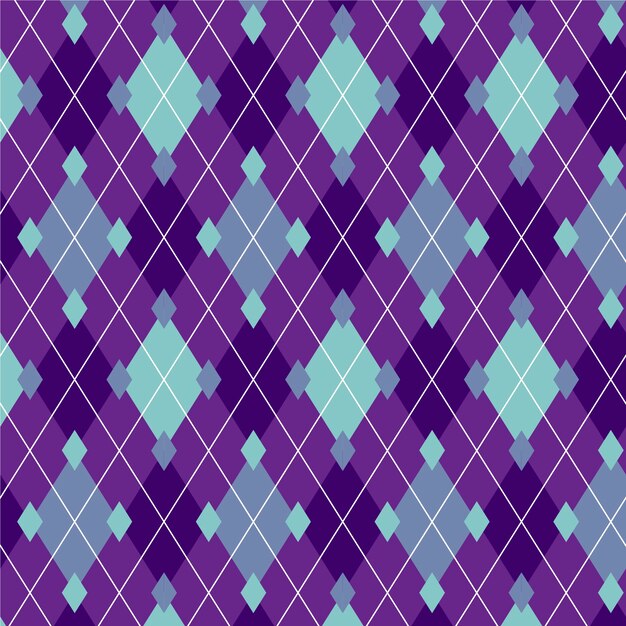 Flat design geometric argyle pattern