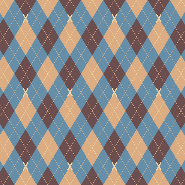 Flat design geometric argyle pattern