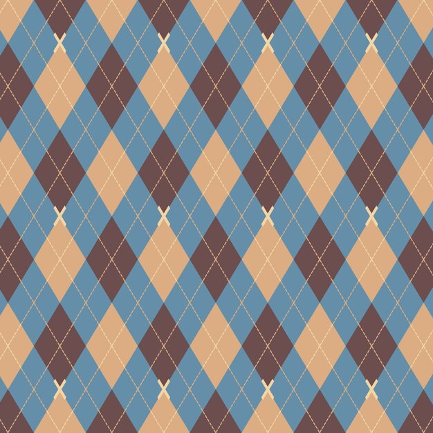 Flat design geometric argyle pattern