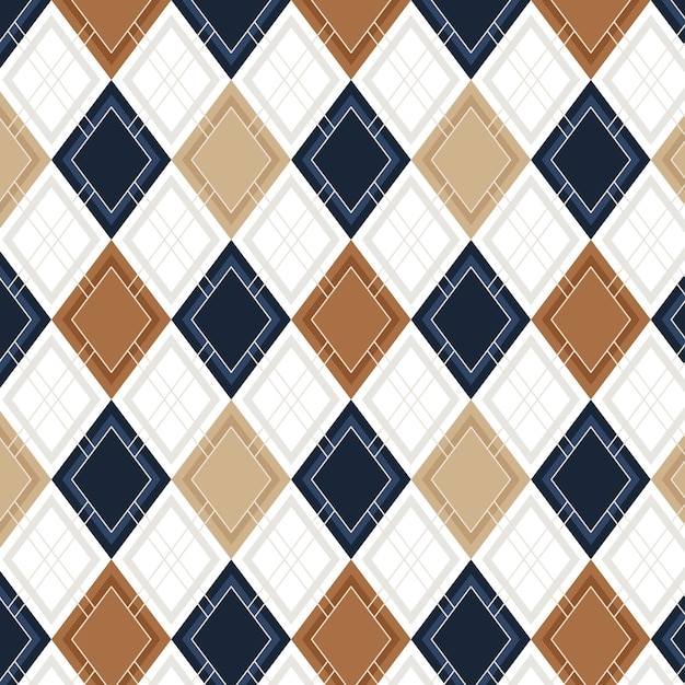 Flat design geometric argyle pattern