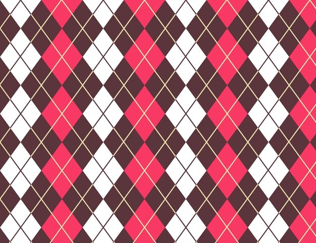 Flat design geometric argyle pattern