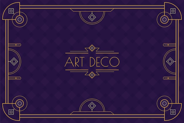 Free vector flat design geometric art deco background