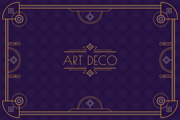 Flat design geometric art deco background