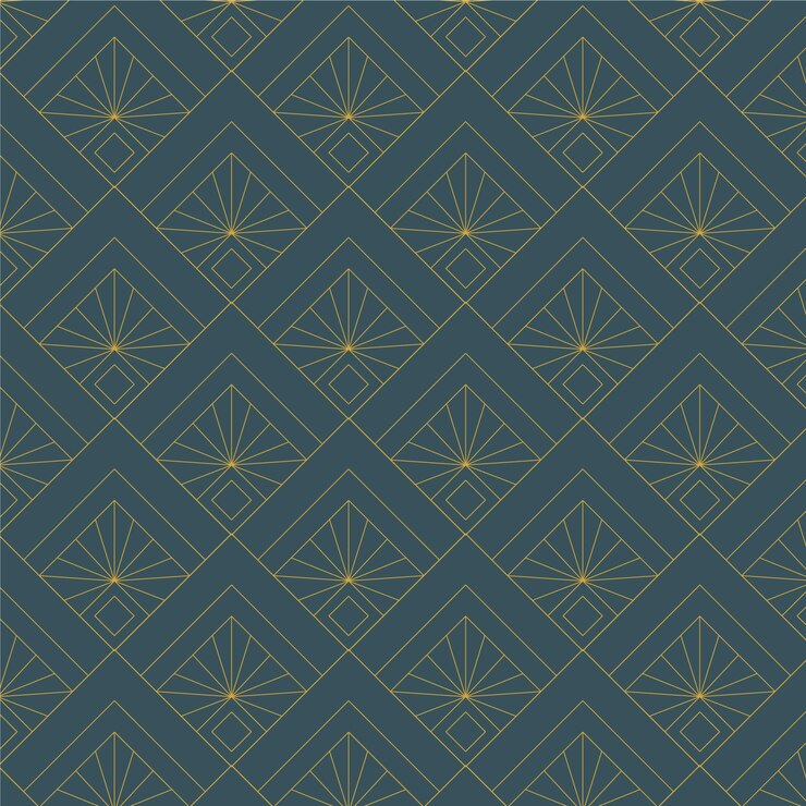 Free Vector flat design geometric art deco pattern