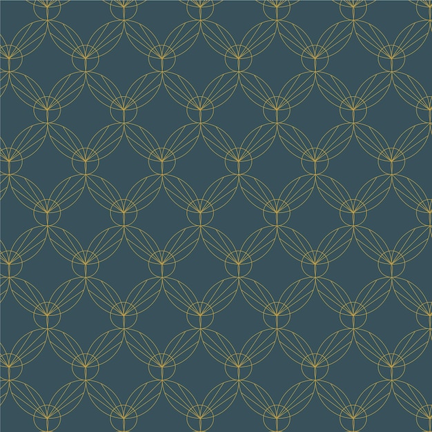 Free vector flat design geometric art deco wallpaper