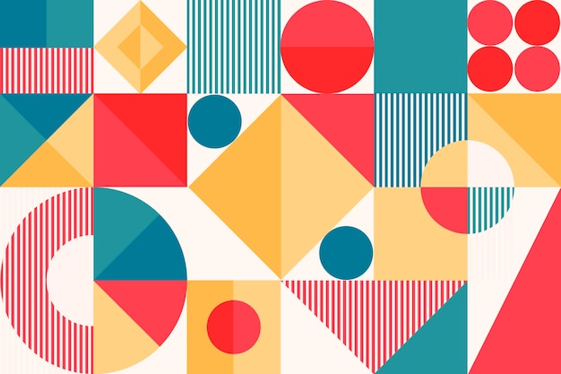 Free vector flat design geometric background