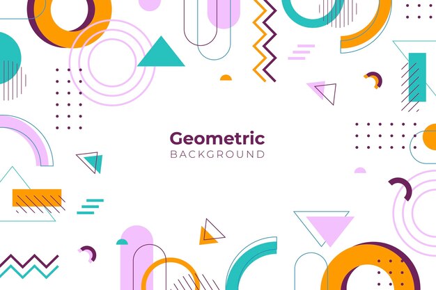 Flat design geometric background