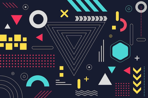 Free vector flat design geometric background