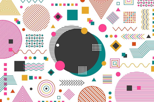 Free vector flat design geometric background