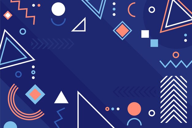 Flat design geometric background